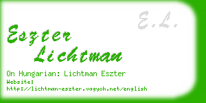 eszter lichtman business card